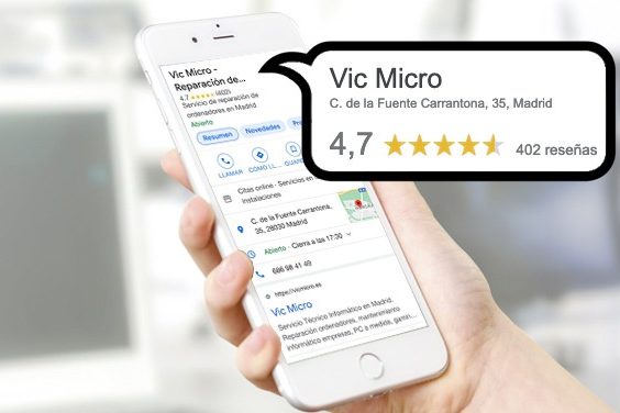 Reseñas Vic Micro, servicios informaticos en Madrid