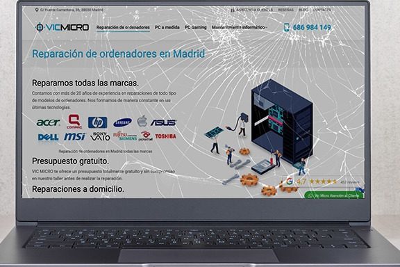 Reparación de pantallas de portátiles en Madrid