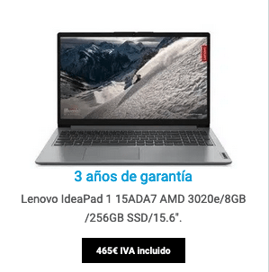 Lenovo IdeaPad 1 15ADA7 AMD 3020e/8GB/256GB SSD/15.6″