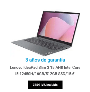 Lenovo IdeaPad Slim 3 15IAH8 Intel Core i5-12450H/16GB/512GB SSD/15.6"